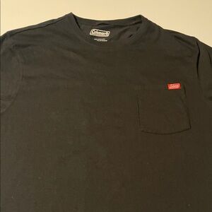Coleman Black Short-Sleeve Pocket Tee with Red Logo